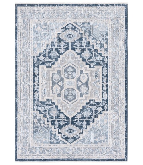 Safavieh Blair Washable BLR210 Beige / Navy 5'-3" X 7'-6" Rectangle Area Rug