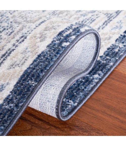 Safavieh Blair Washable BLR210 Beige / Navy 5'-3" X 7'-6" Rectangle Area Rug