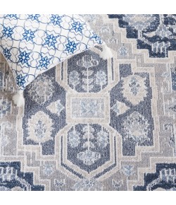 Safavieh Blair Washable BLR210 Beige / Navy 5'-3" X 7'-6" Rectangle Area Rug