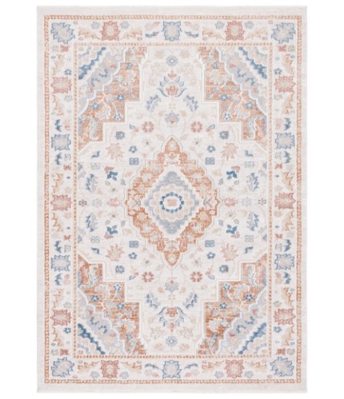 Safavieh Blair Washable BLR214 Beige / Rust 5'-3" X 7'-6" Rectangle Area Rug