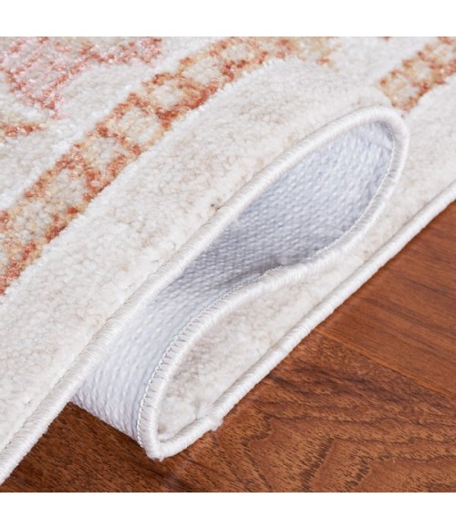 Safavieh Blair Washable BLR214 Beige / Rust 5'-3" X 7'-6" Rectangle Area Rug