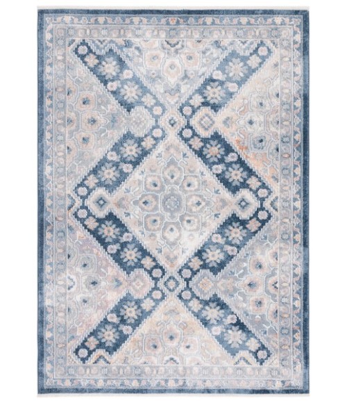 Safavieh Blair Washable BLR220 Grey / Navy 4' X 6' Rectangle Area Rug
