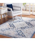 Safavieh Blair Washable BLR220 Grey / Navy 4' X 6' Rectangle Area Rug