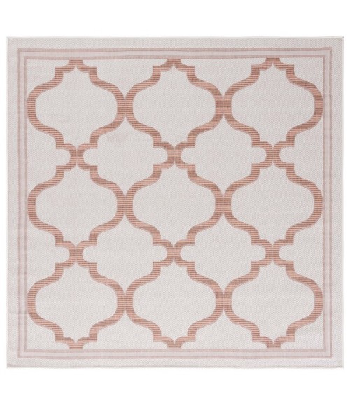 Safavieh Bermuda BMU810 Ivory / Rust 6'-7" X 6'-7" Square Area Rug