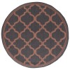 Safavieh Bermuda BMU810 Charcoal / Rust 6'-7" X 6'-7" Round Area Rug