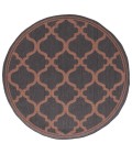 Safavieh Bermuda BMU810 Charcoal / Rust 6'-7" X 6'-7" Round Area Rug