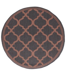 Safavieh Bermuda BMU810 Charcoal / Rust 6'-7" X 6'-7" Round Area Rug