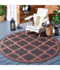 Safavieh Bermuda BMU810 Charcoal / Rust 6'-7" X 6'-7" Round Area Rug