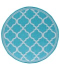 Safavieh Bermuda BMU810 Aqua / Grey 6'-7" X 6'-7" Round Area Rug