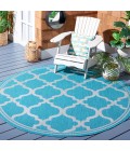 Safavieh Bermuda BMU810 Aqua / Grey 6'-7" X 6'-7" Round Area Rug
