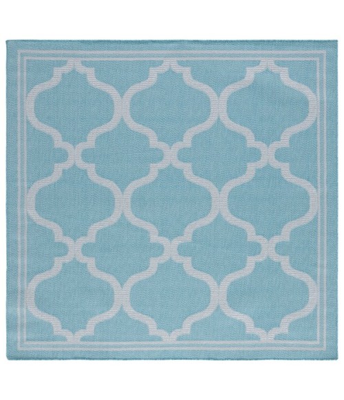 Safavieh Bermuda BMU810 Aqua / Grey 6'-7" X 6'-7" Square Area Rug