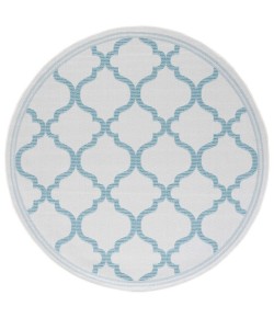 Safavieh Bermuda BMU810 Beige / Aqua 6'-7" X 6'-7" Round Area Rug