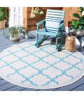 Safavieh Bermuda BMU810 Beige / Aqua 6'-7" X 6'-7" Round Area Rug
