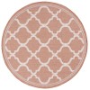 Safavieh Bermuda BMU810 Rust / Ivory 6'-7" X 6'-7" Round Area Rug