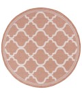 Safavieh Bermuda BMU810 Rust / Ivory 6'-7" X 6'-7" Round Area Rug