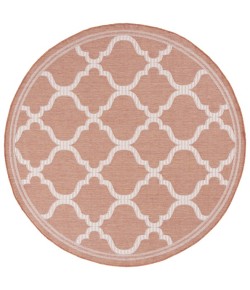 Safavieh Bermuda BMU810 Rust / Ivory 6'-7" X 6'-7" Round Area Rug