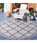 Safavieh Bermuda BMU810 Grey / Brown 6'-7" X 6'-7" Round Area Rug