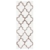 Safavieh Barcelona Shag BSG319 Ivory / Silver 2'-3" X 7' Runner Area Rug