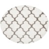 Safavieh Barcelona Shag BSG319 Ivory / Silver 5' X 5' Round Area Rug