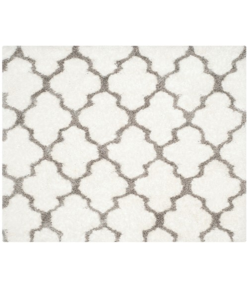 Safavieh Barcelona Shag BSG319 Ivory / Silver 5' X 5' Square Area Rug