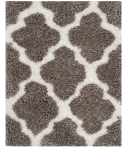 Safavieh Barcelona Shag BSG319 Silver / Ivory 3' X 5' Rectangle Area Rug