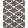 Safavieh Barcelona Shag BSG319 Silver / Ivory 2'-3" X 7' Runner Area Rug