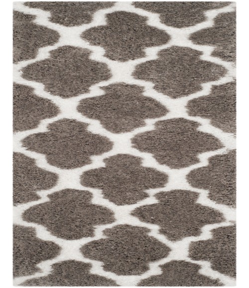 Safavieh Barcelona Shag BSG319 Silver / Ivory 2'-3" X 7' Runner Area Rug