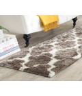 Safavieh Barcelona Shag BSG319 Silver / Ivory 2'-3" X 7' Runner Area Rug