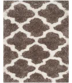 Safavieh Barcelona Shag BSG319 Silver / Ivory 2'-3" X 8' Runner Area Rug