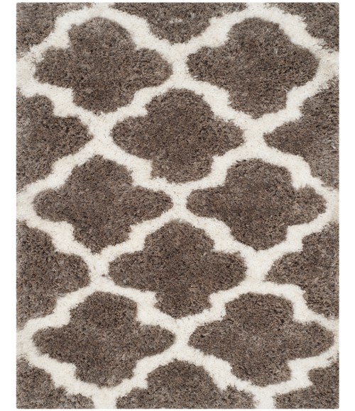 Safavieh Barcelona Shag BSG319 Silver / Ivory 2'-3" X 8' Runner Area Rug