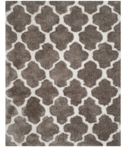 Safavieh Barcelona Shag BSG319 Silver / Ivory 4' X 6' Rectangle Area Rug