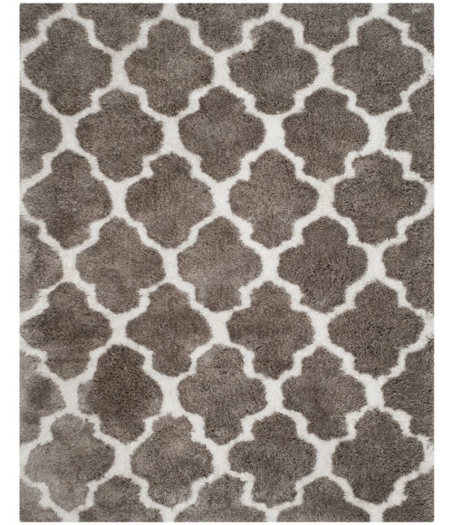 Safavieh Barcelona Shag BSG319 Silver / Ivory 4' X 6' Rectangle Area Rug
