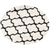 Safavieh Barcelona Shag BSG319 Ivory / Black 5' X 5' Round Area Rug