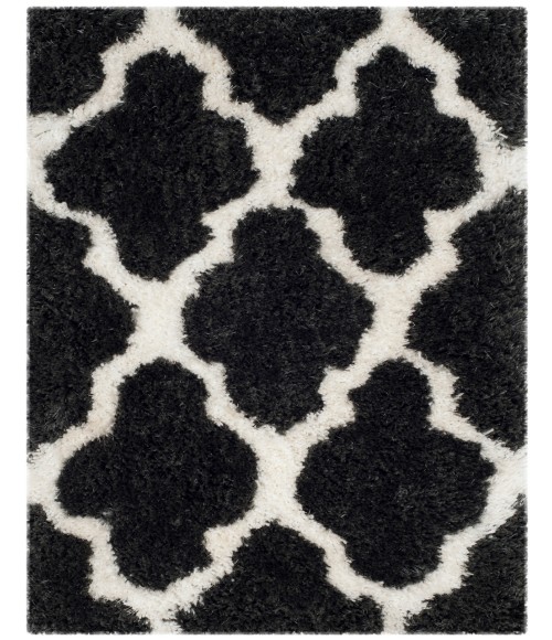 Safavieh Barcelona Shag BSG319 Graphite / Ivory 3' X 5' Rectangle Area Rug