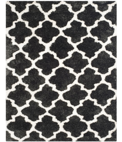 Safavieh Barcelona Shag BSG319 Graphite / Ivory 5' X 8' Rectangle Area Rug