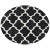 Safavieh Barcelona Shag BSG319 Graphite / Ivory 5' X 5' Round Area Rug