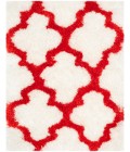 Safavieh Barcelona Shag BSG319 Ivory / Rust 3' X 5' Rectangle Area Rug