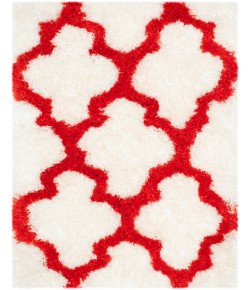 Safavieh Barcelona Shag BSG319 Ivory / Rust 3' X 5' Rectangle Area Rug