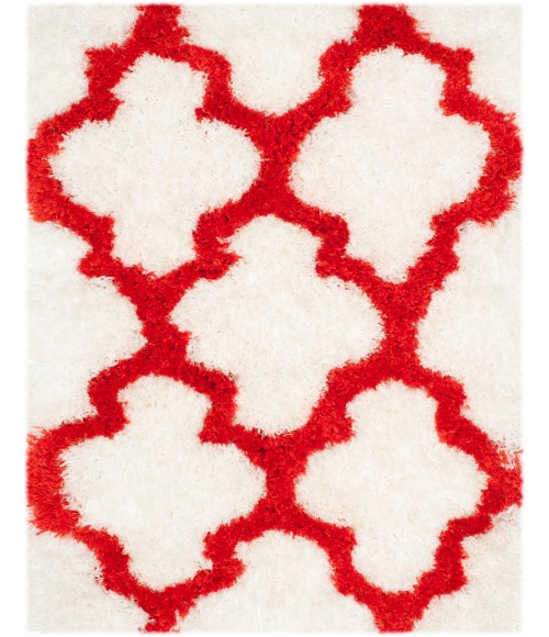 Safavieh Barcelona Shag BSG319 Ivory / Rust 3' X 5' Rectangle Area Rug