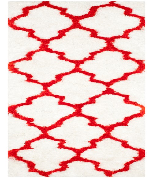 Safavieh Barcelona Shag BSG319 Ivory / Rust 2'-3" X 7' Runner Area Rug