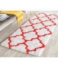 Safavieh Barcelona Shag BSG319 Ivory / Rust 2'-3" X 7' Runner Area Rug