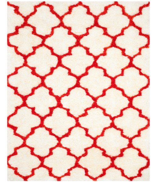 Safavieh Barcelona Shag BSG319 Ivory / Rust 4' X 6' Rectangle Area Rug