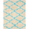Safavieh Barcelona Shag BSG319 Cream / Blue 2'-3" X 7' Runner Area Rug