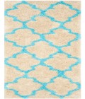 Safavieh Barcelona Shag BSG319 Cream / Blue 2'-3" X 7' Runner Area Rug