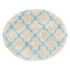 Safavieh Barcelona Shag BSG319 Cream / Blue 5' X 5' Round Area Rug