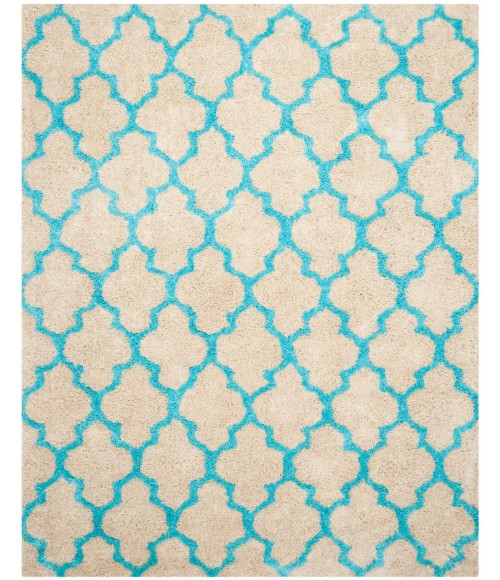 Safavieh Barcelona Shag BSG319 Cream / Blue 8' X 10' Rectangle Area Rug