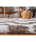 Safavieh Barcelona Shag BSG320 Ivory / Silver 2'-3" X 7' Runner Area Rug