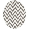 Safavieh Barcelona Shag BSG320 Ivory / Silver 5' X 5' Round Area Rug