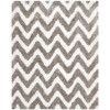 Safavieh Barcelona Shag BSG320 Ivory / Silver 5' X 5' Square Area Rug