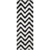 Safavieh Barcelona Shag BSG320 Ivory / Black 2'-3" X 7' Runner Area Rug